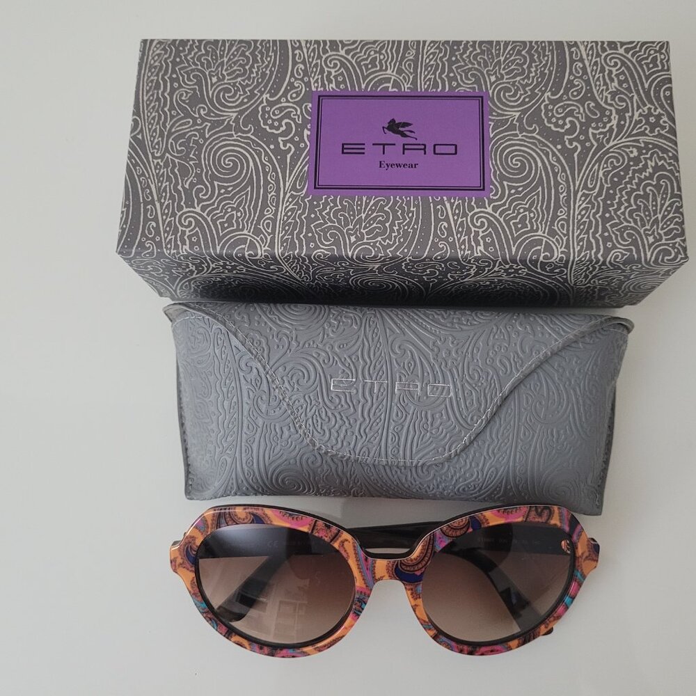 ETRO oversized round frame sunglasses